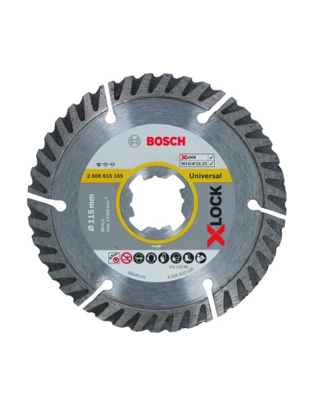 BOSCH 2608615246 Discos de diamante Standard for Universal X-LOCK de 115 x 22,23mm (2 uds.)