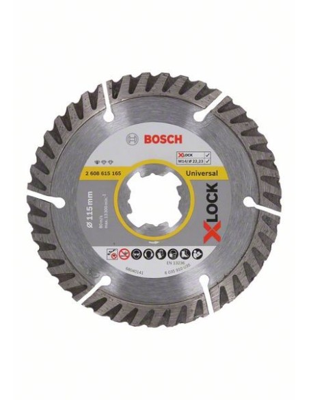 BOSCH 2608615246 Discos de diamante Standard for Universal X-LOCK de 115 x 22,23mm (2 uds.)