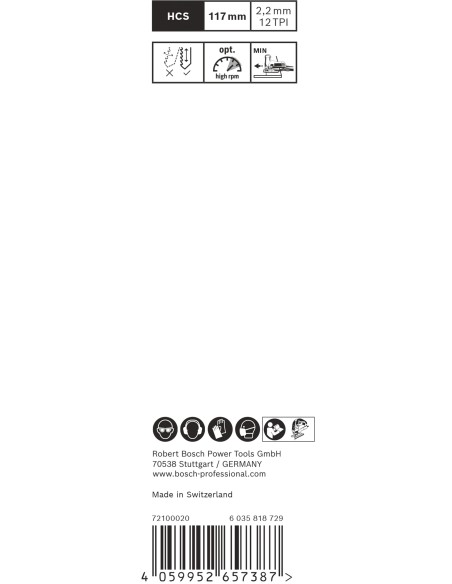 BOSCH 2608901711 Hoja de sierra de calar EXPERT Wood 2-side clean T308B (2 uds.)