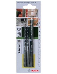 Set de 3 brocas multiuso SDS quick: 5,0x100, 6,0x100,... 2