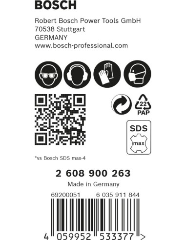 5 brocas para martillo EXPERT SDS max-8X de 18...