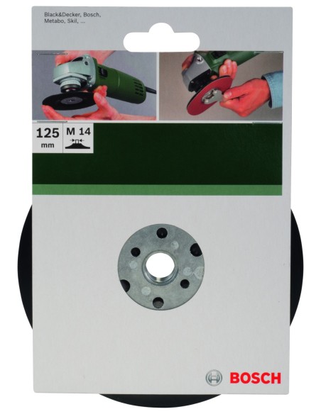 Plato lijador para amoladoras, sistema de sujeción, 125 mm