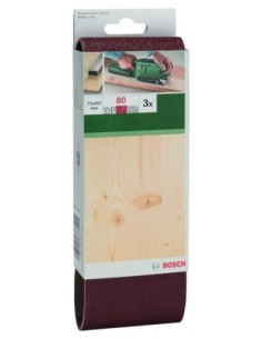 Set de 3 hojas de lija para lijadora de banda. Grano 80 2