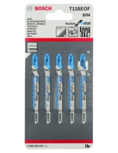 Hojas de sierra de calar T 118 EOF Flexible para Metal 2