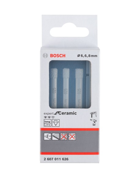 Set de brocas de diamante Expert para cerámica (6/6/8)