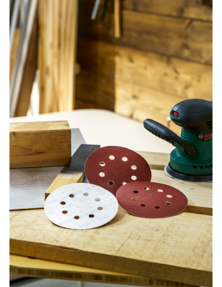 25 lijas para lijadora excéntrica, Grano 80, 120, 240