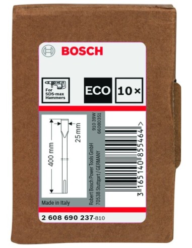 Juego de puntas planas SDS max de 400 mm, 10...