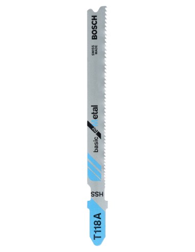 Hoja de sierra de calar HSS, T 118 ABasic para Metal