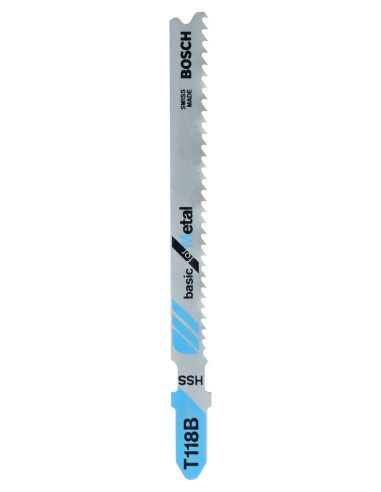 Hoja de sierra de calar HSS, T 118 BBasic para Metal