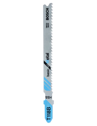 Hoja de sierra de calar HSS, T 118 BBasic para Metal