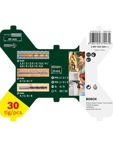 Set X-Line con recubrimiento de TiN de 30 unidades