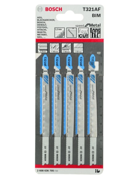 Hojas de sierra de calar T 321 AF Speed para Metal