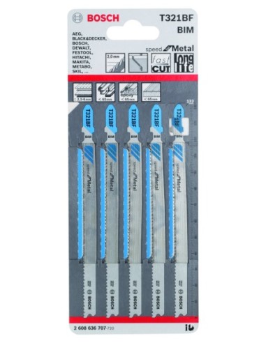 Hojas de sierra de calar T 321 BF Speed para Metal