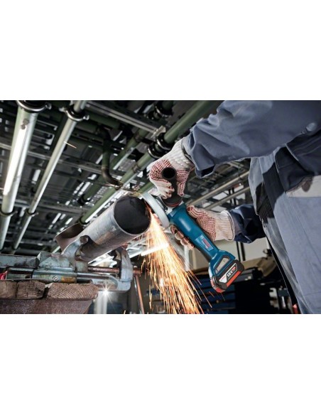 Miniamoladora a batería GWS 18V-10 P Professional