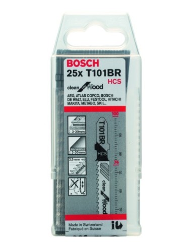 Hojas de sierra de calar T 101 BR Clean para Wood