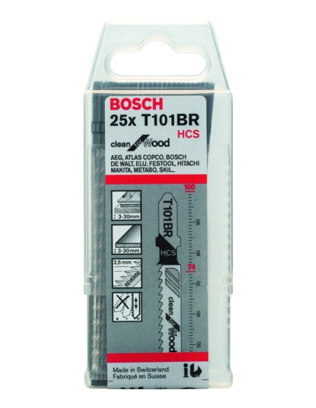 Hojas de sierra de calar T 101 BR Clean para Wood