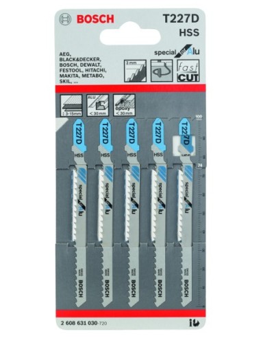 Hojas de sierra de calar T 227 D Special para Alu