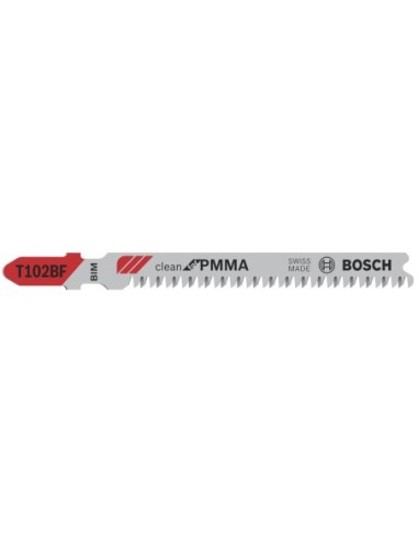 Hojas de sierra de calar T 102 BF Clean para PMMA