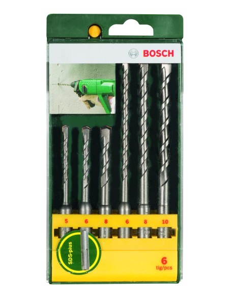Set de brocas para martillo SDS plus de 6 piezas