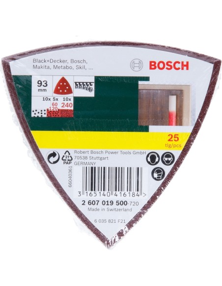 25 lijas para lijadora Delta, Grano 60, 120, 240