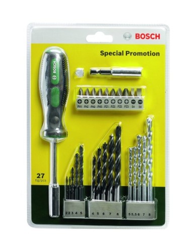 Set de brocas y puntas de atornillar (27 piezas)