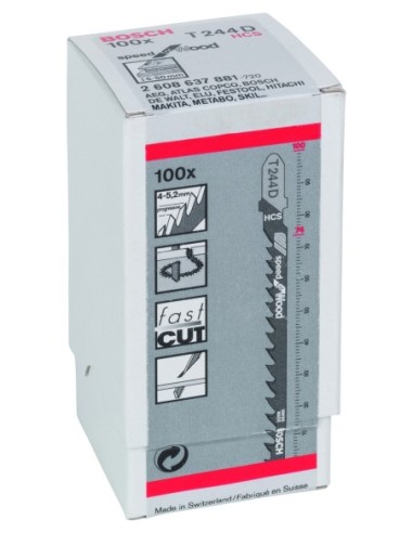 Hojas de sierra de calar T 244 D Speed para Wood