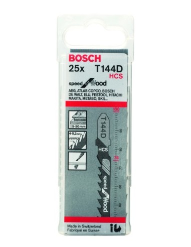 Hojas de sierra de calar T 144 D Speed para Wood