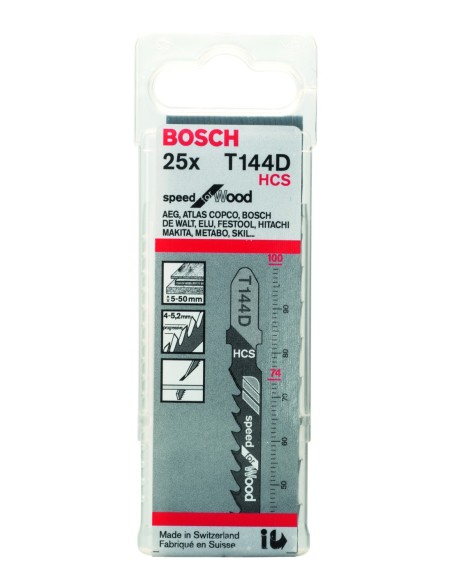 Hojas de sierra de calar T 144 D Speed para Wood