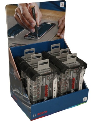 Precision Screwdriver Bit Set, Display, 6x42 pcs