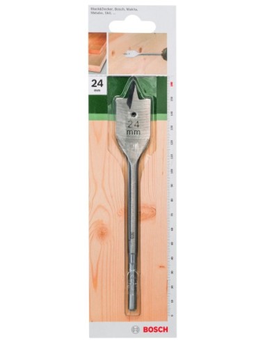 Broca fresadora plana, hexagonal: 24,0 x 160 mm