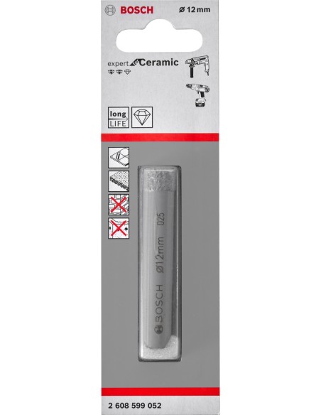 Broca de diamante Expert para cerámica de 12 mm