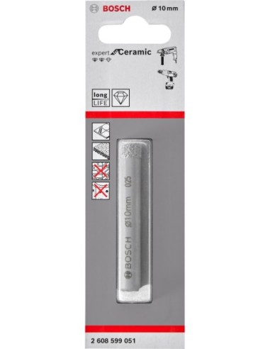 Broca de diamante Expert para cerámica de 10 mm