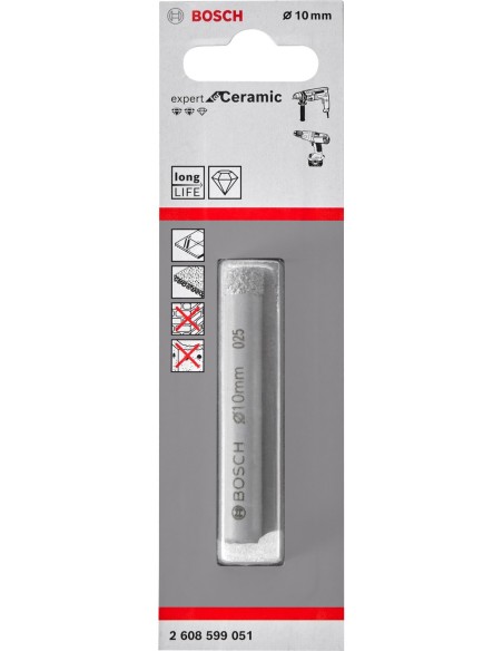 Broca de diamante Expert para cerámica de 10 mm