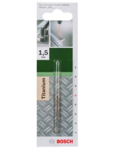 Broca para metal HSS-TiN, DIN 338: 1,5 x 40 mm 2