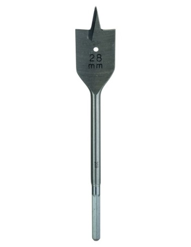 Broca fresadora plana, hexagonal: 28 x 165 mm