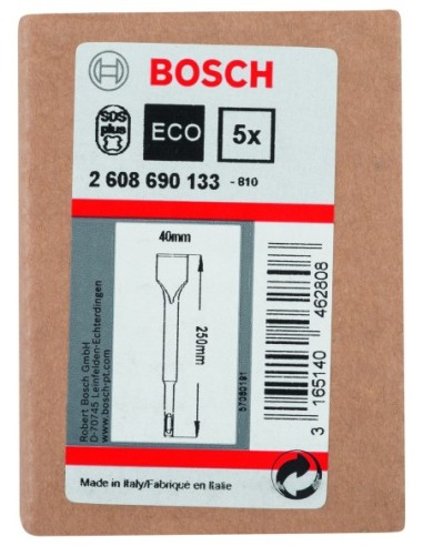 Cincel pala estándar plus: 250 x 40mm: 5 uds