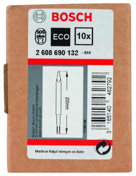 Puntero estándar SDS-plus: 250mm: 10 uds