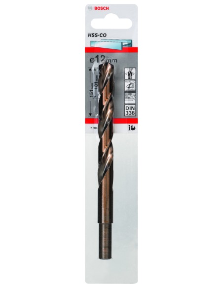 Broca HSS-Co DIN338: 12,0 x 101 x 151