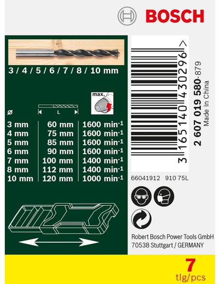 Mini X-Line con 7 brocas para madera