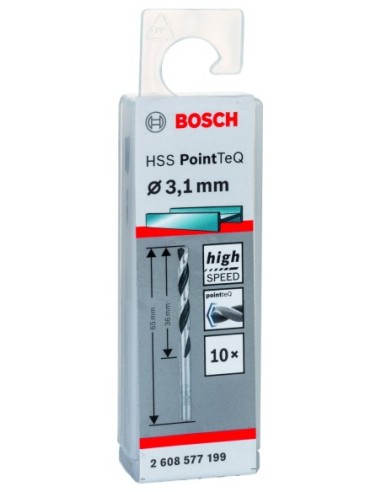 Broca helicoidal HSS PointTeQ 3,1 mm