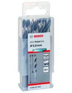 Broca helicoidal HSS PointTeQ 5,6 mm 2
