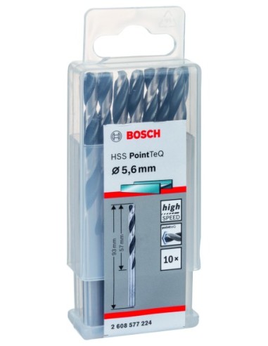 Broca helicoidal HSS PointTeQ 5,6 mm