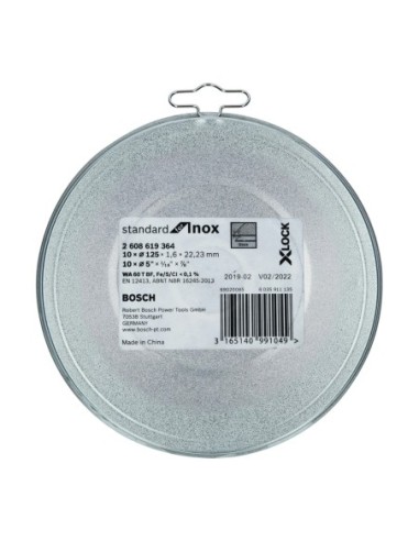 X-LOCK Standard para Inox 10x125x1,6