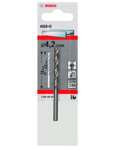 Broca HSS-G DIN338: 4,2 x 43 x 75