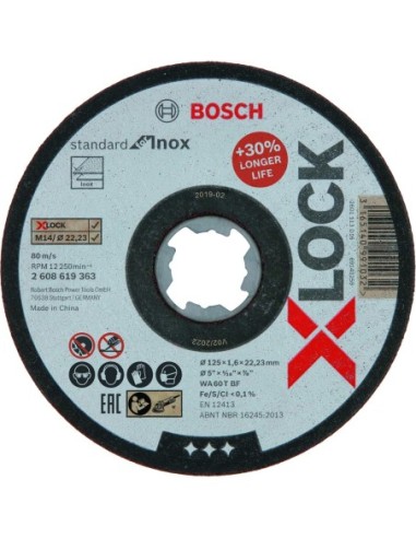 X-LOCK Standard para Inox 125x1,6
