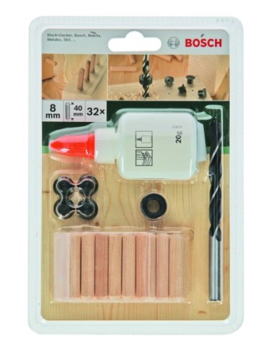 Set de 32 tacos: 8 x 40 mm