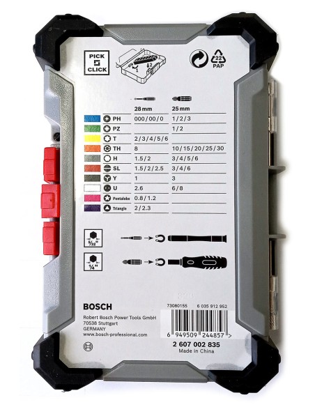 Set BOSCH de atornillado de precisión con 40 puntas imantadas mixtas