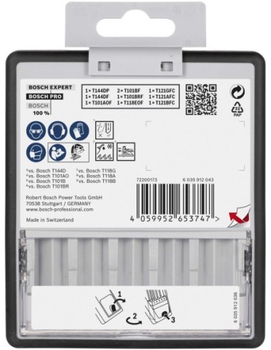 BOSCH 2607011438 Set de 15 hojas de sierra de...