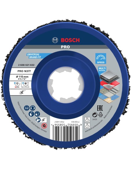 BOSCH 2608621832 Disco de limpieza PRO N377 con X-LOCK (115 x 22,23 mm)