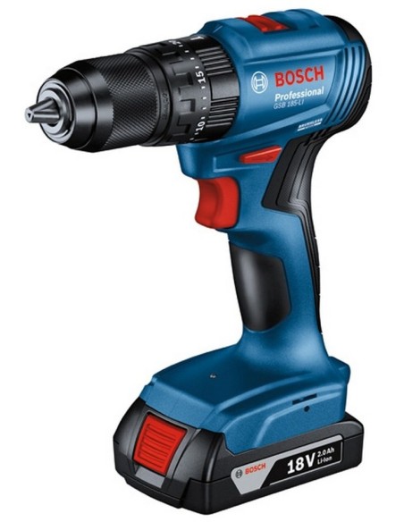 BOSCH 0615A5002U Taladro percutor a batería GSB 18V-45 Professional (INCLUYE 3 BATERÍAS Y CARGADOR)